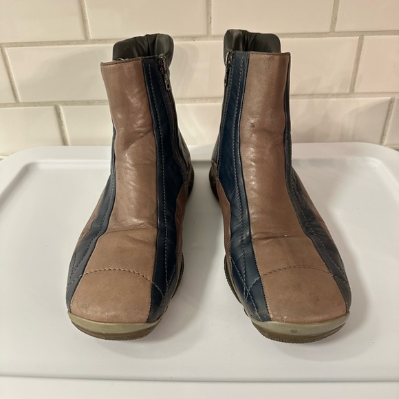 PRADA Vintage 90’s colorblock leather side zip luxury men ankle boot 7 (us8) - Picture 3 of 13